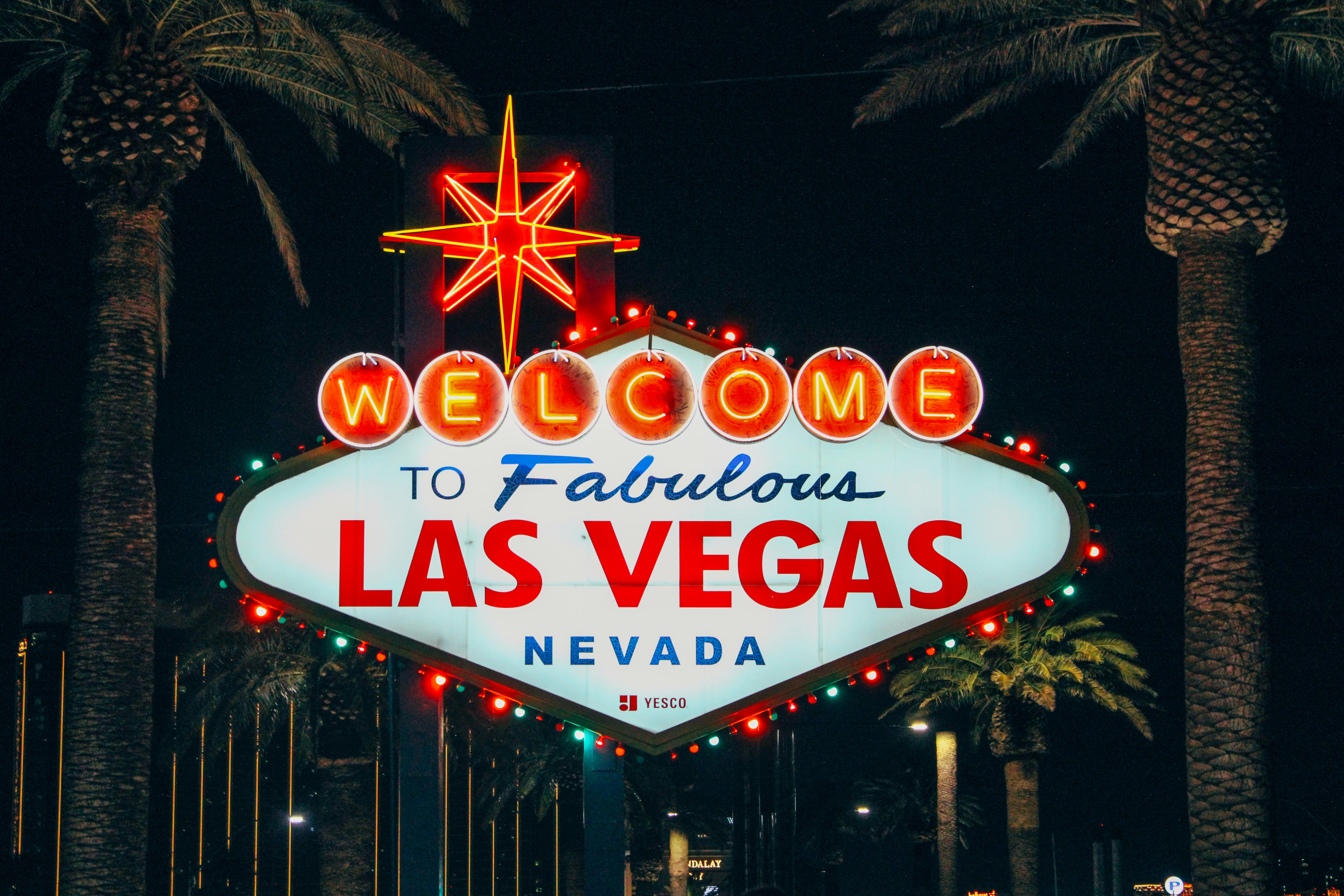 Welcome to Fabulous Las Vegas Nevada Sign (Night)