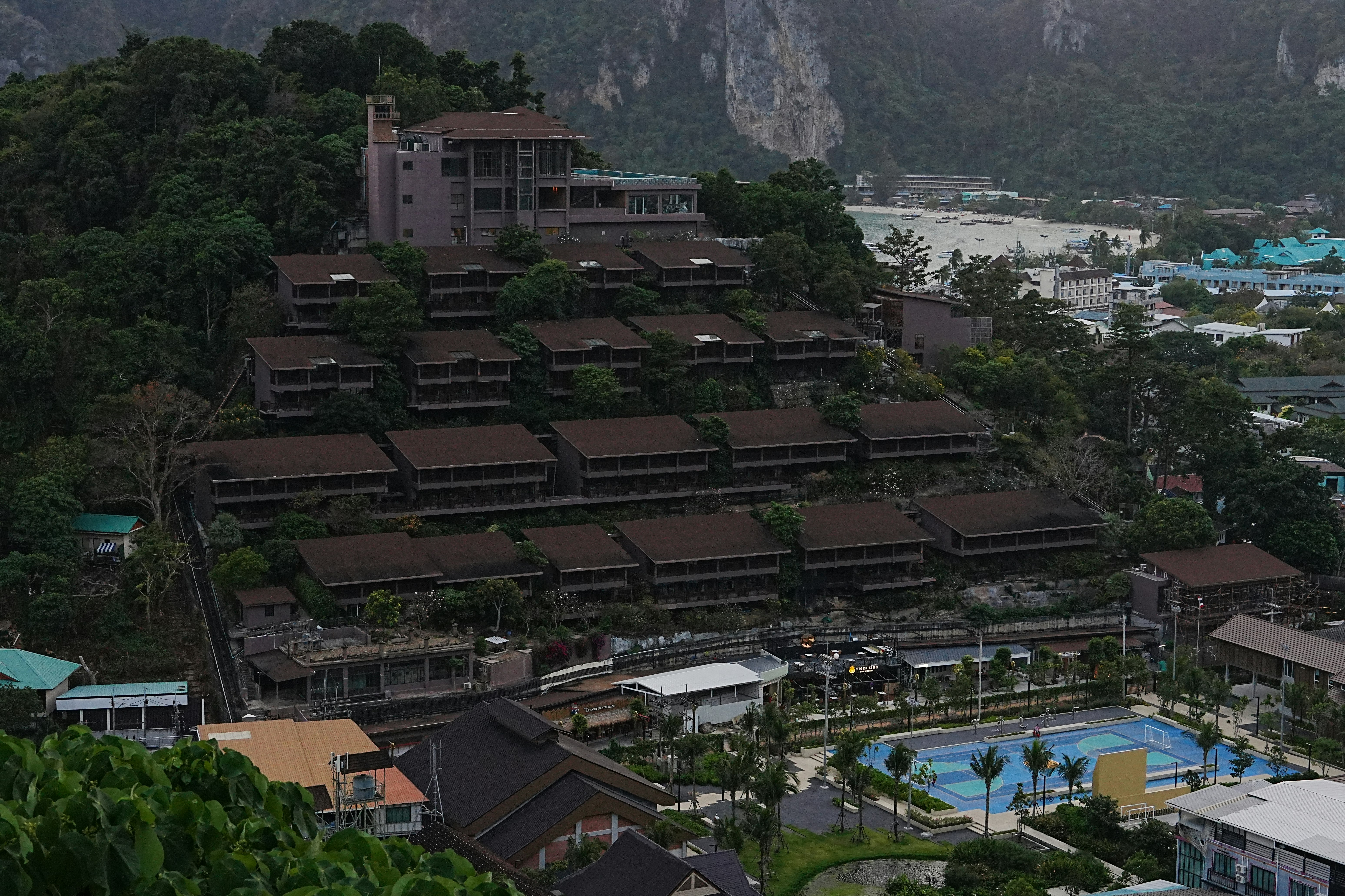 Resort on hillside