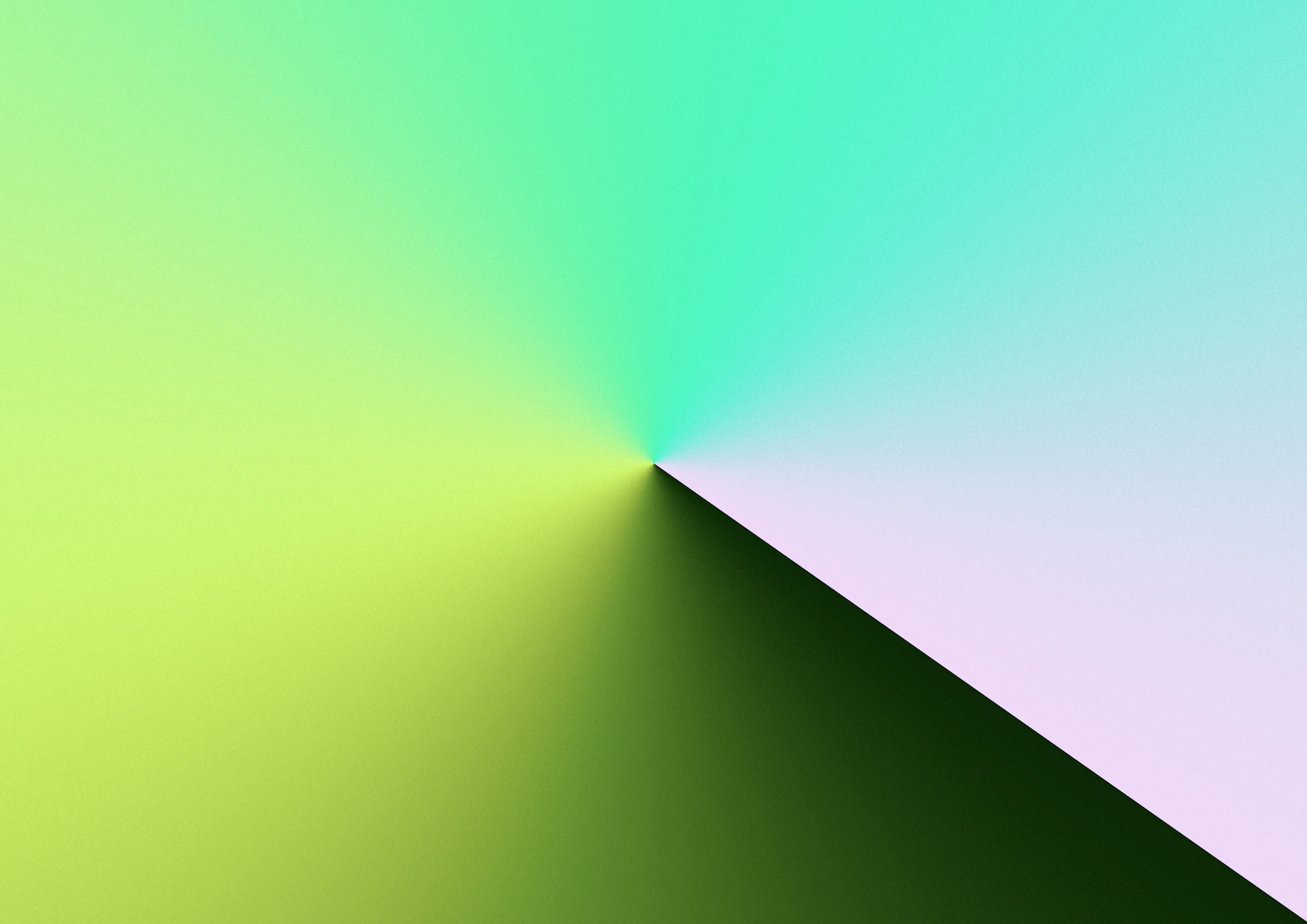 Gradient of green, cyan, and pink colors.