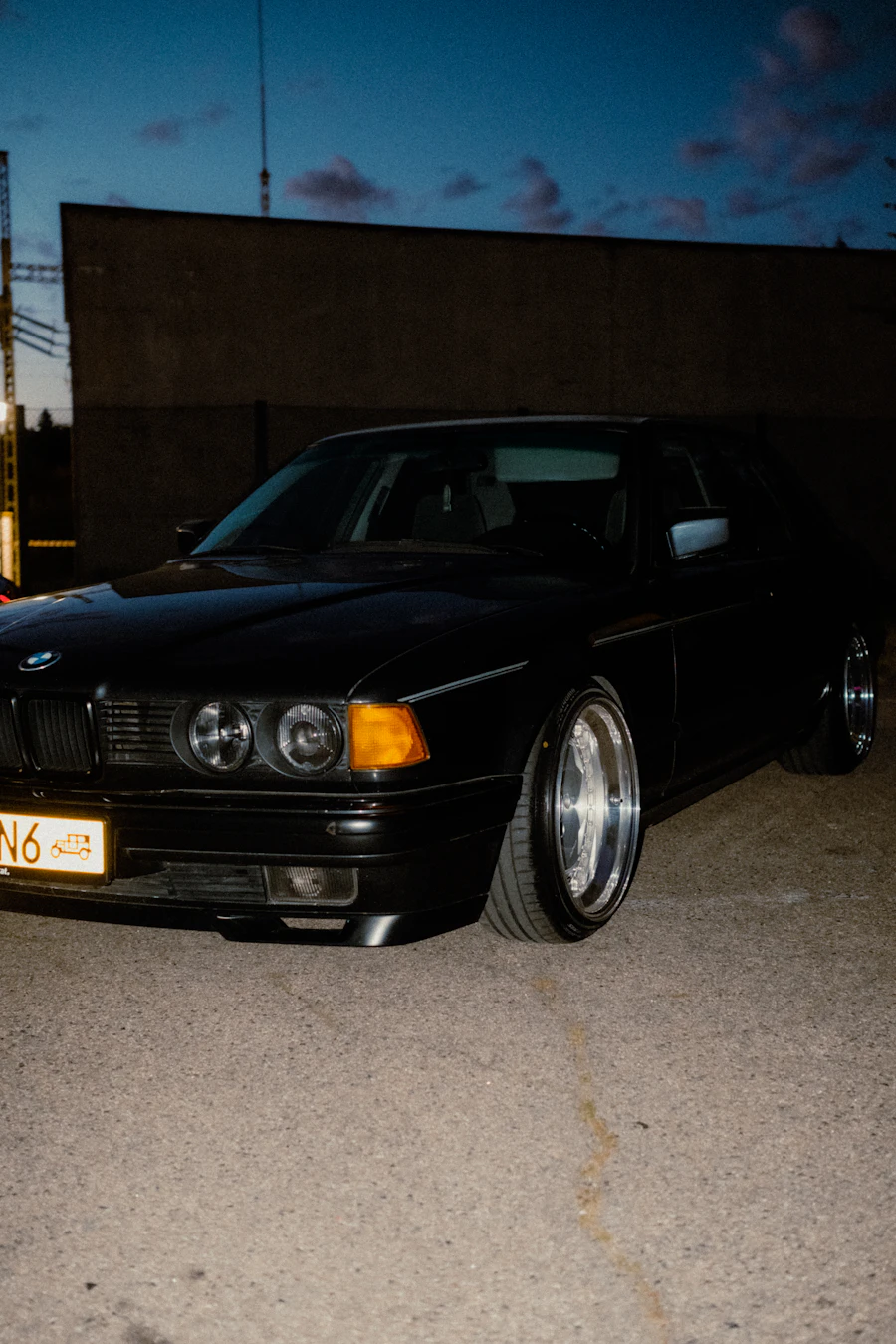 Executive black sedan