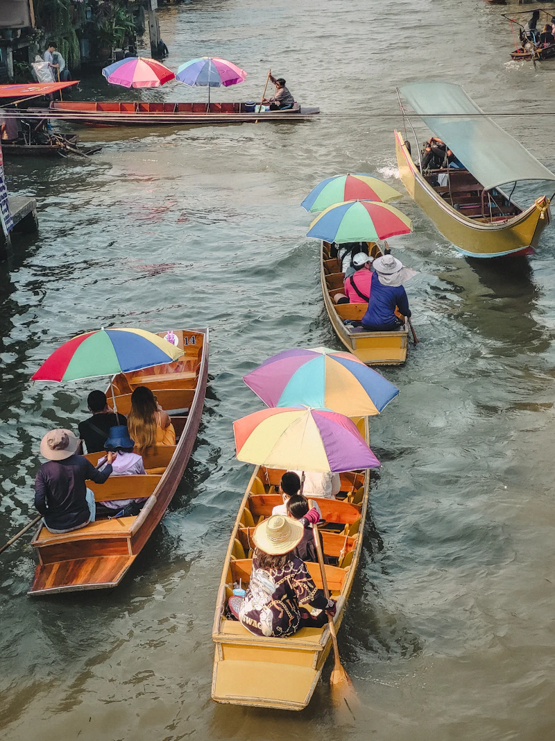 Floating Krathongs Loi Krathong Bangkok