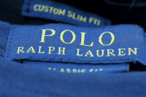 Polo ralph lauren clothing label with custom slim fit