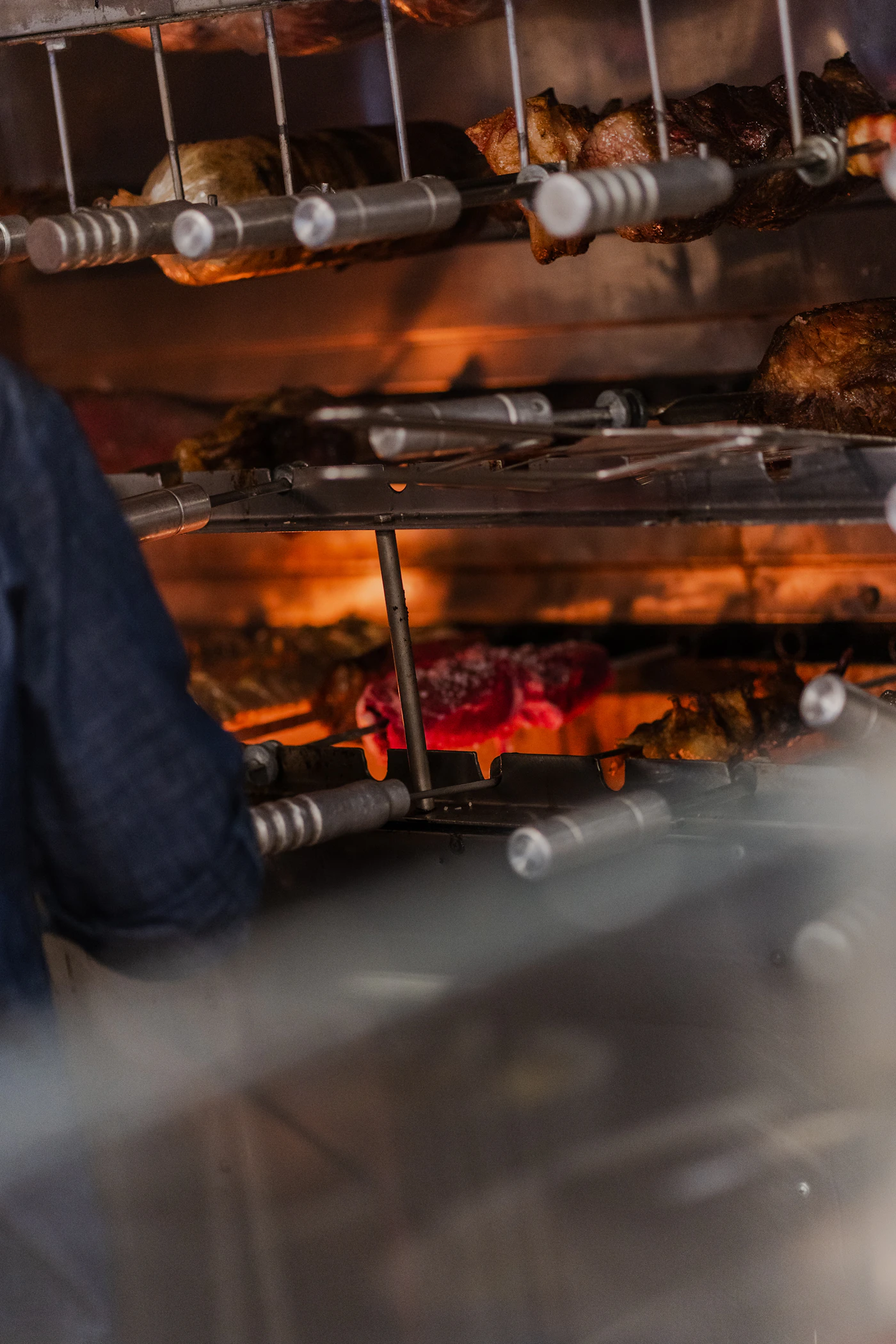 Cooking on grill / rotisserie