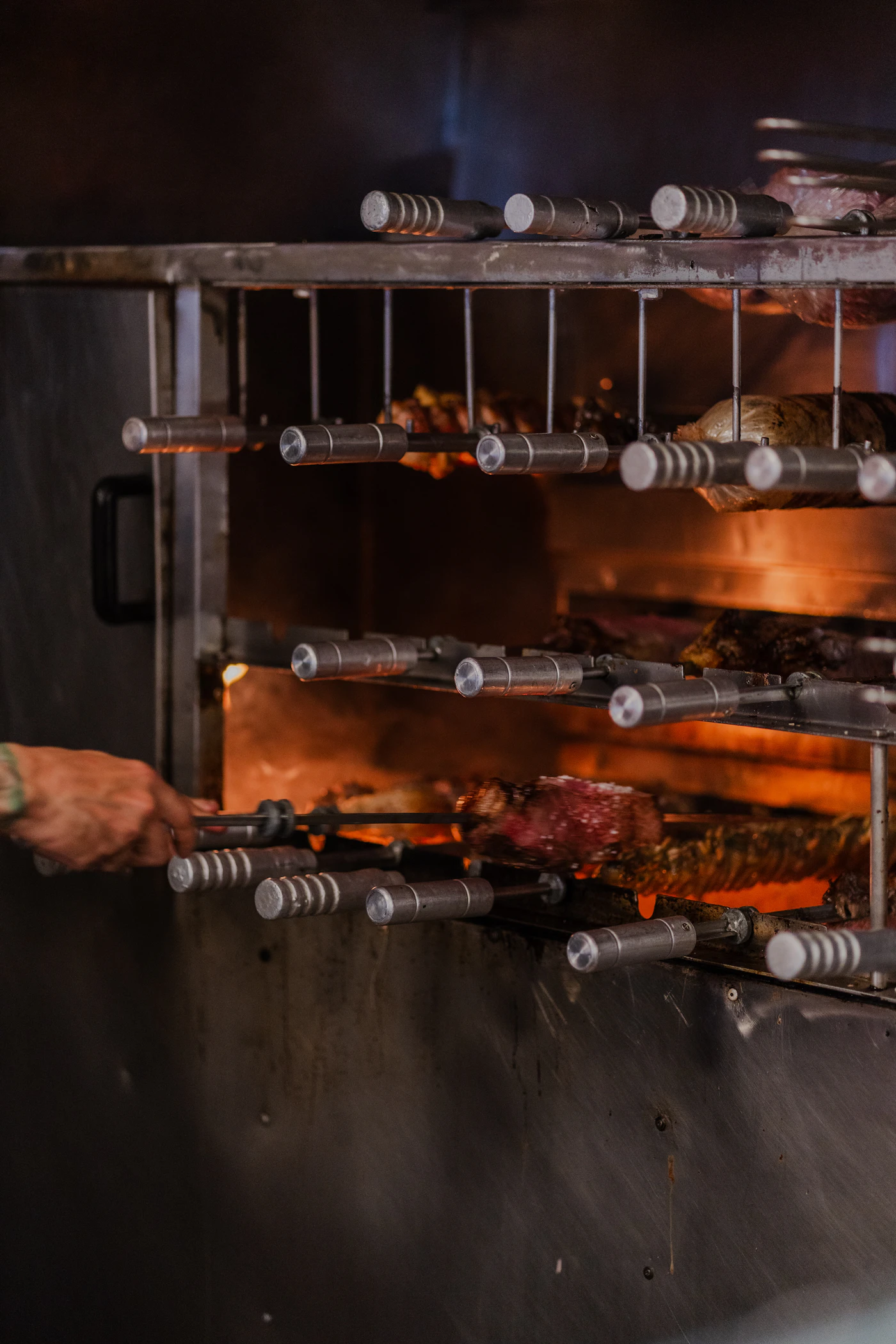 Skewer + meat oven