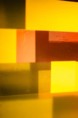 Solaire  -  abstract geometric shapes in warm yellow and orange hues evoking solar energy branding