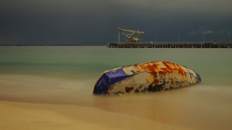 Damaged boat hull, representing a damage survey
