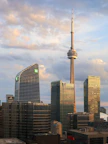 Toronto skyline with cn tower and modern buildings