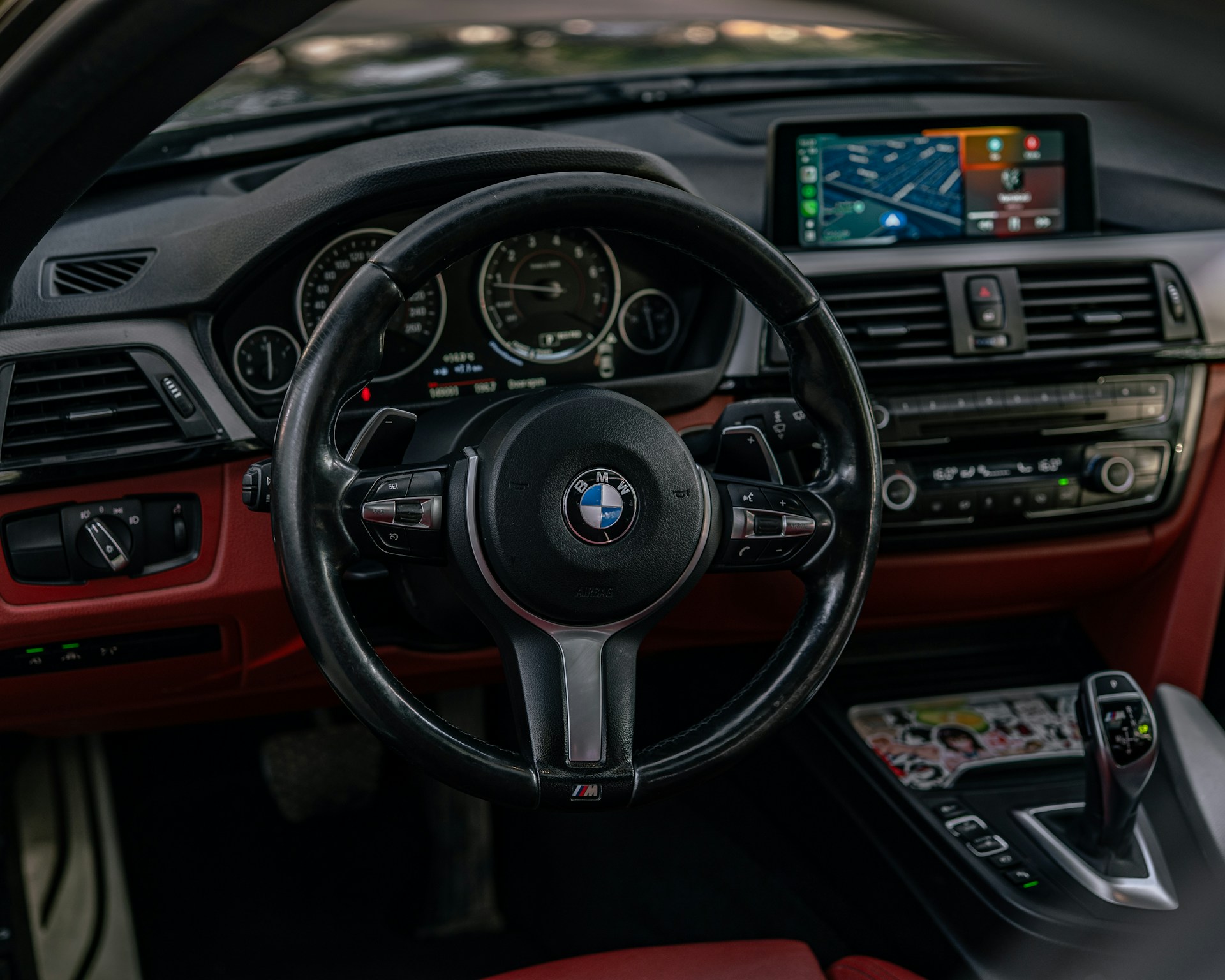 Interior view of a modern car dashboard