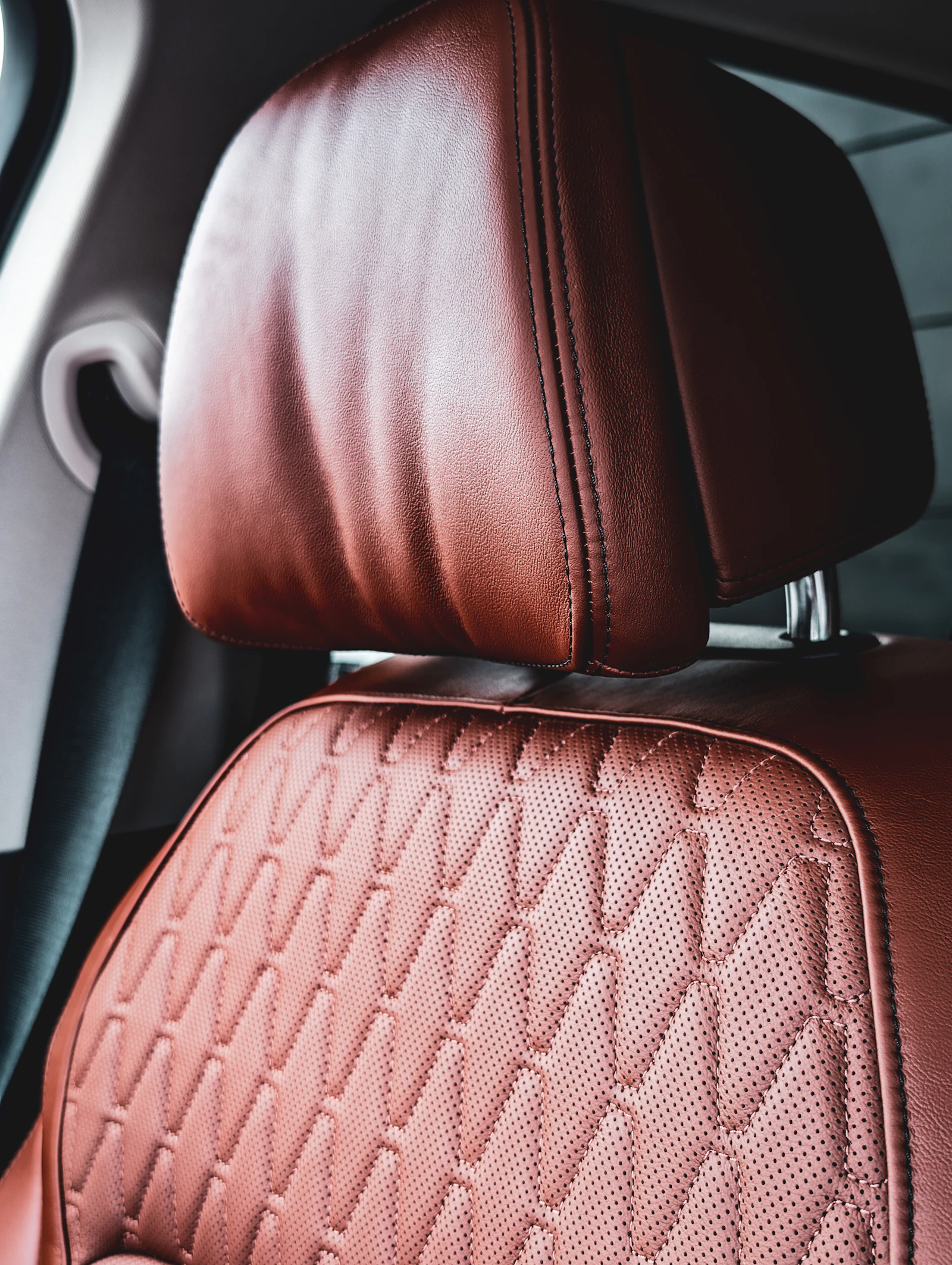 Stitched leather seat detail reference