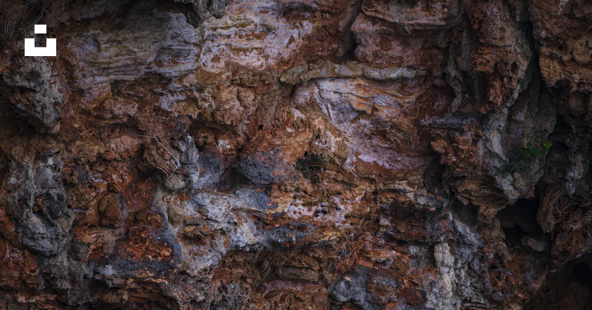 Close up of textured reddish-brown rock formations photo – Free Outdoor ...