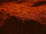 Close up of vibrant red paprika powder