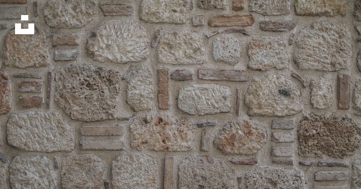 Piedra Rugosa Muro de piedra de textura rugosa con piedras variadas y bloques ...