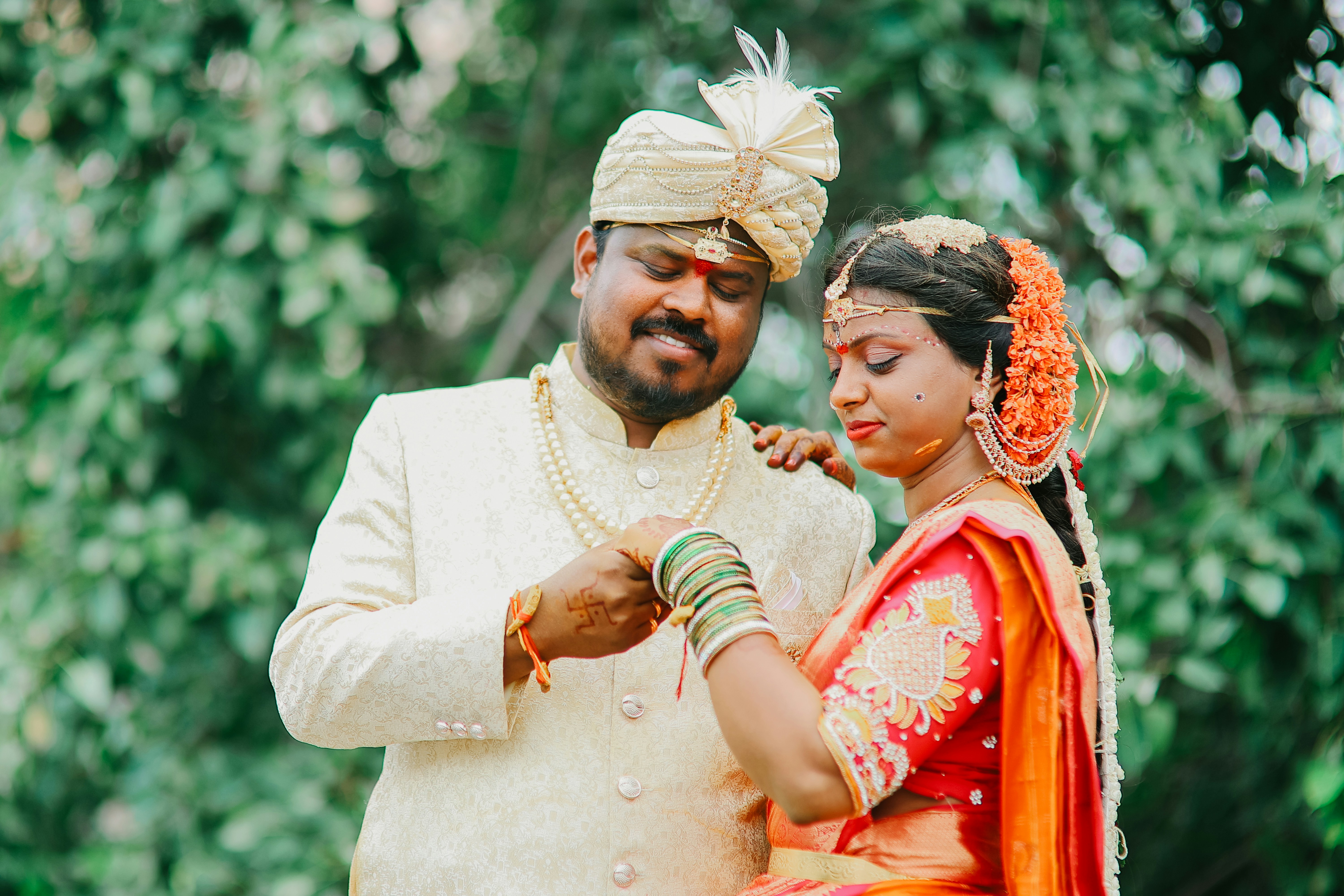 Indian wedding couple