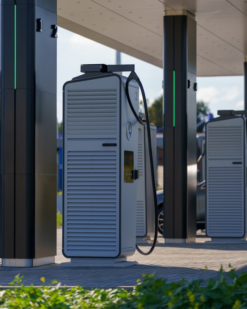 Laadpunten met groene indicatoren