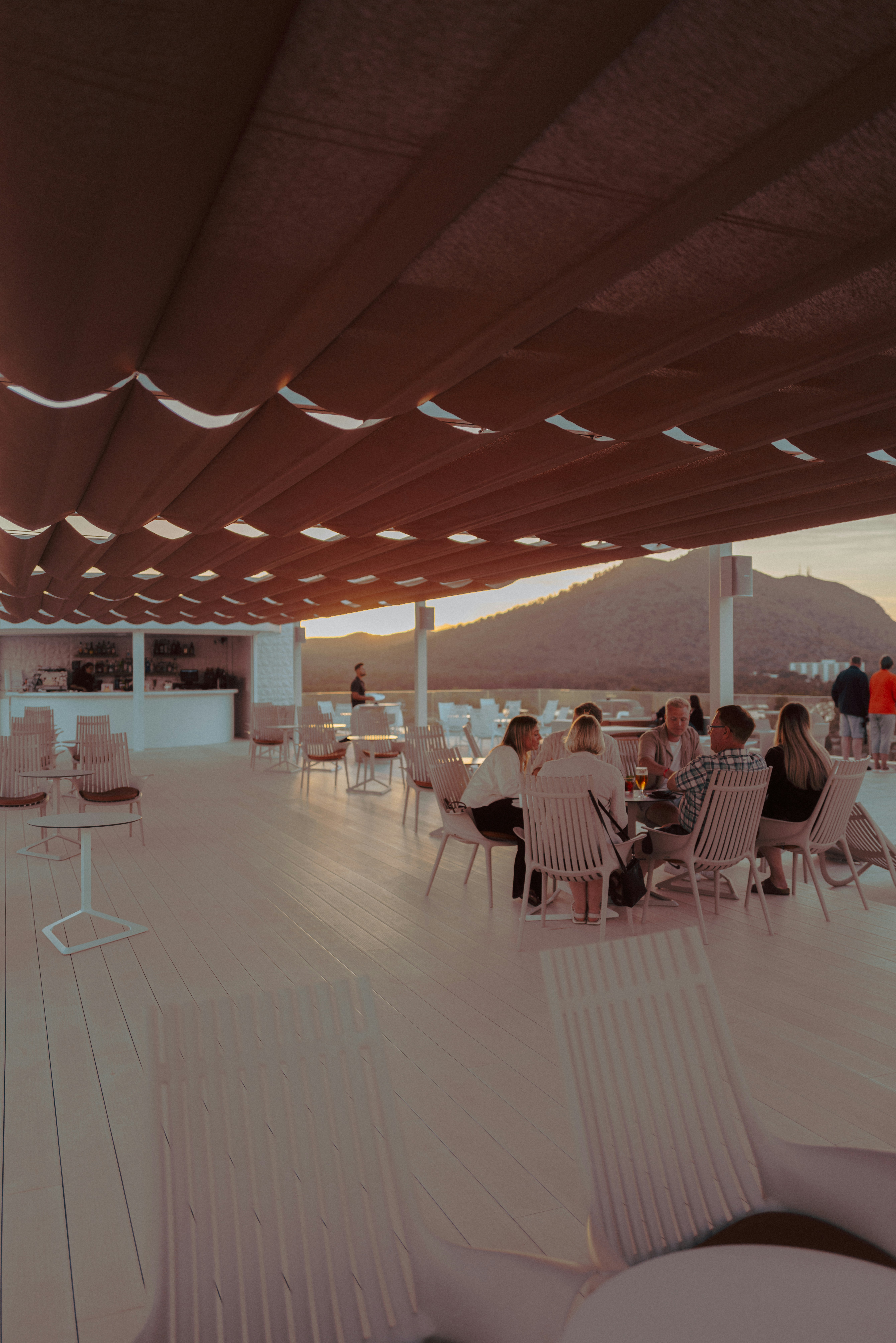 Rooftop restaurant view