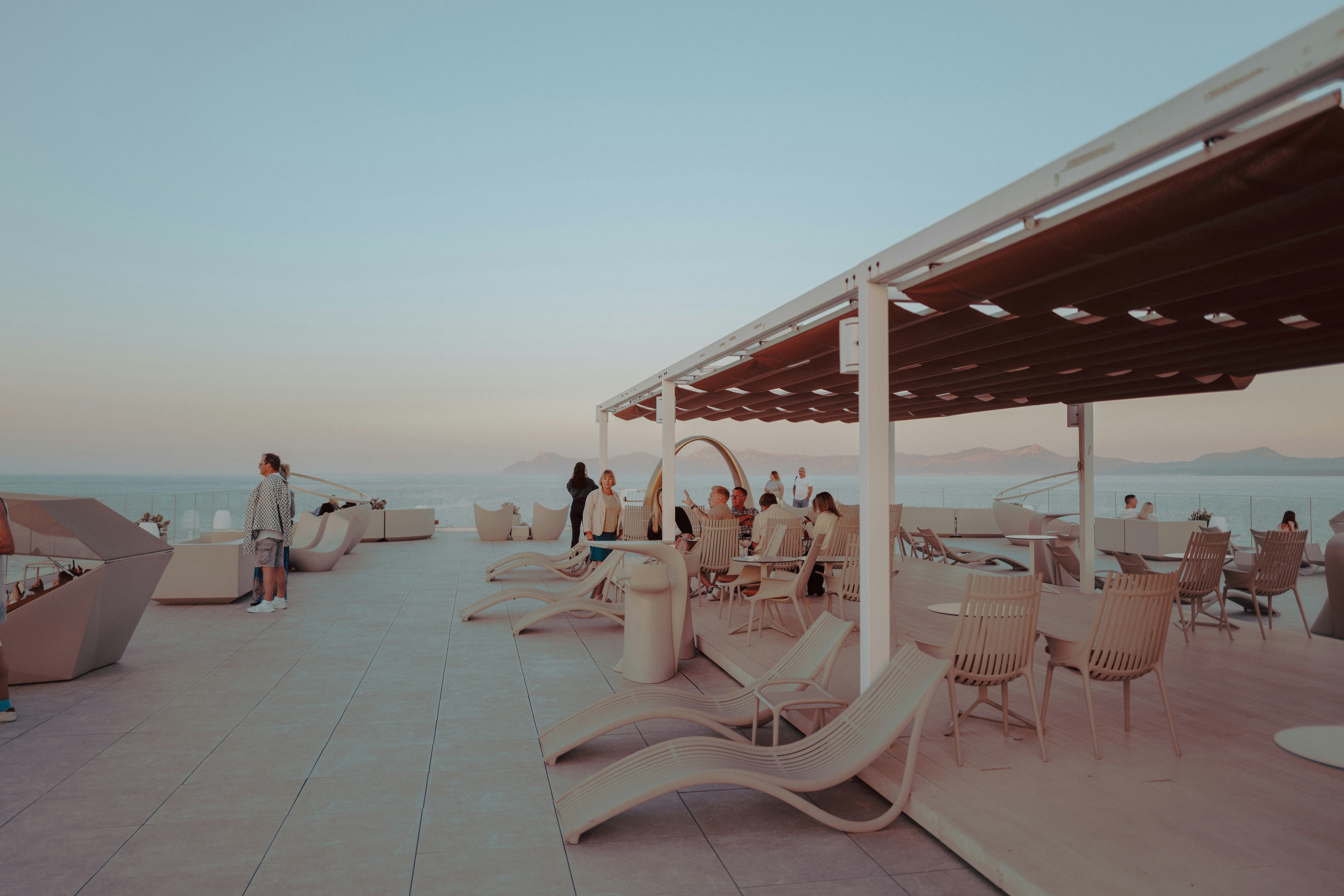 Rooftop restaurant exterior