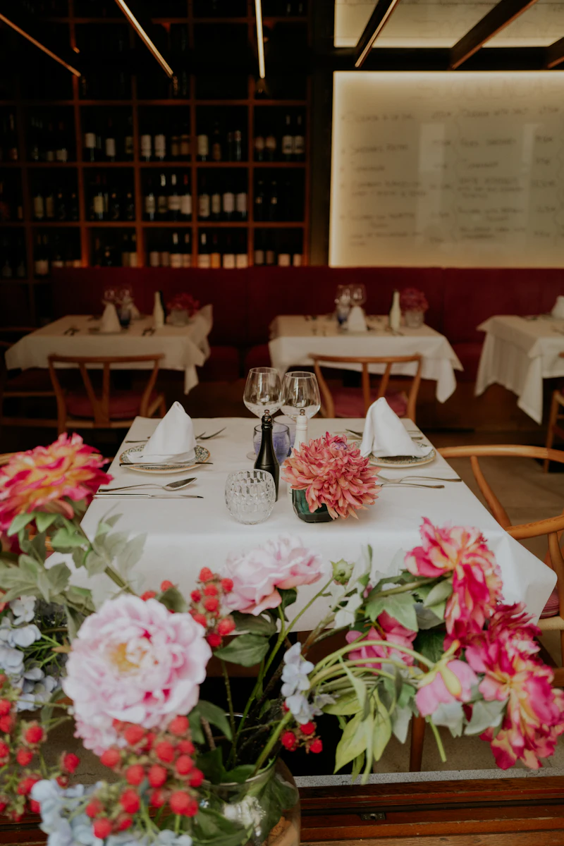 Elegant restaurant table setting