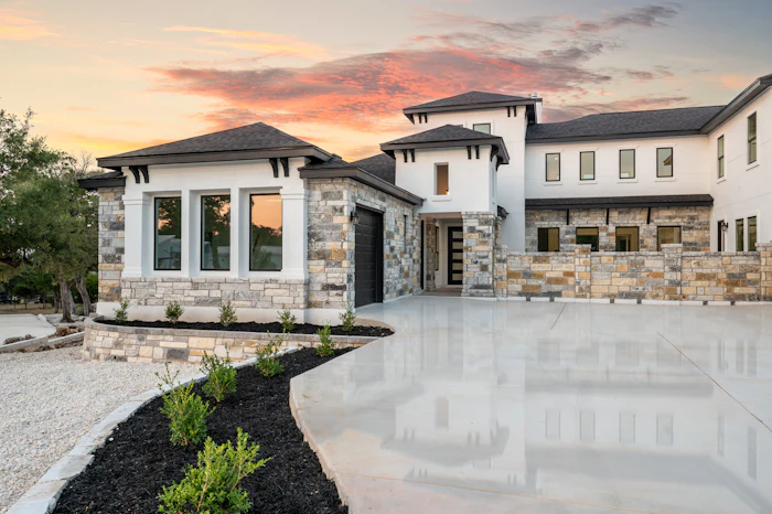 Finished home exterior