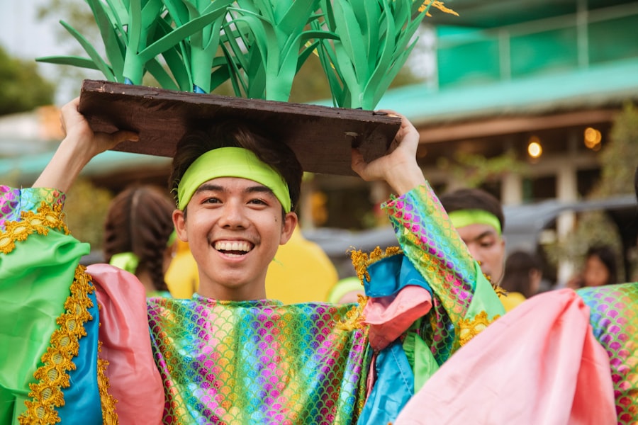 彩繪戰士節表演者身上繪滿精細的幾何圖案
