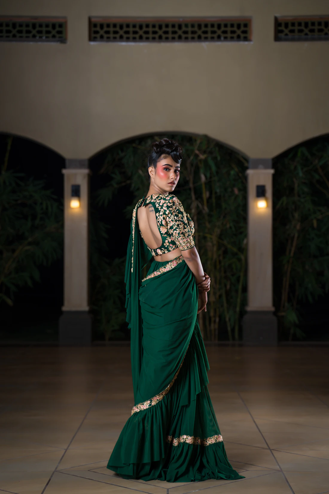 Elegant silk saree fashion