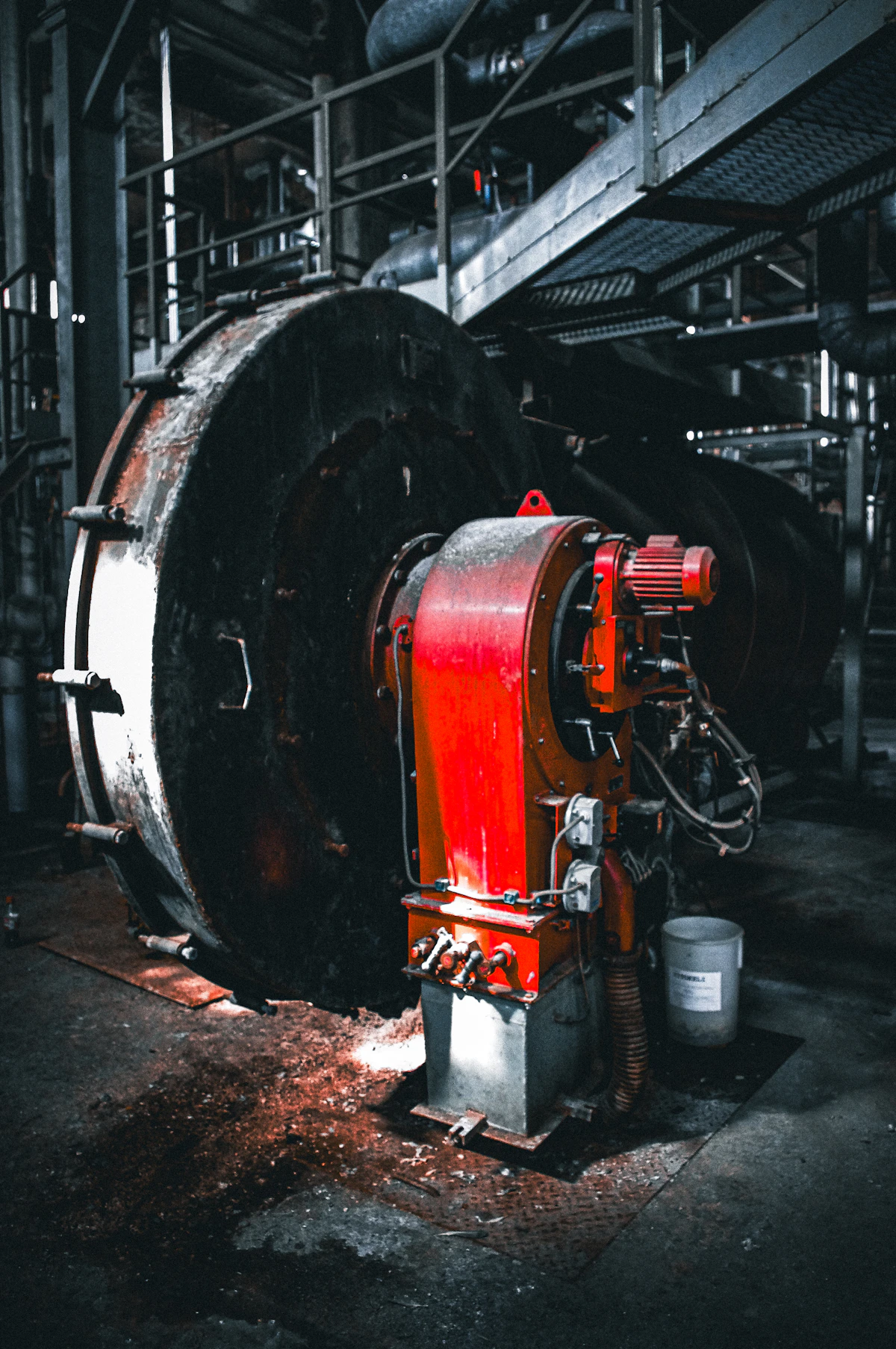 Industrial machinery inside a factory