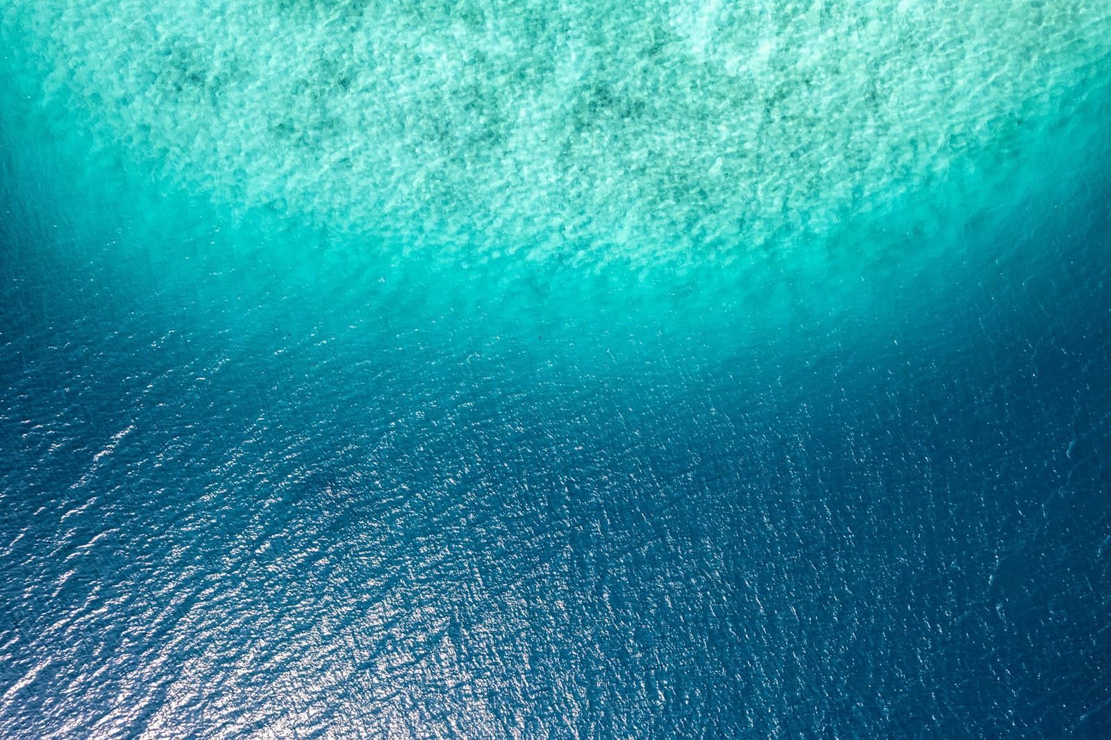 Aerial view of the deep ocean
