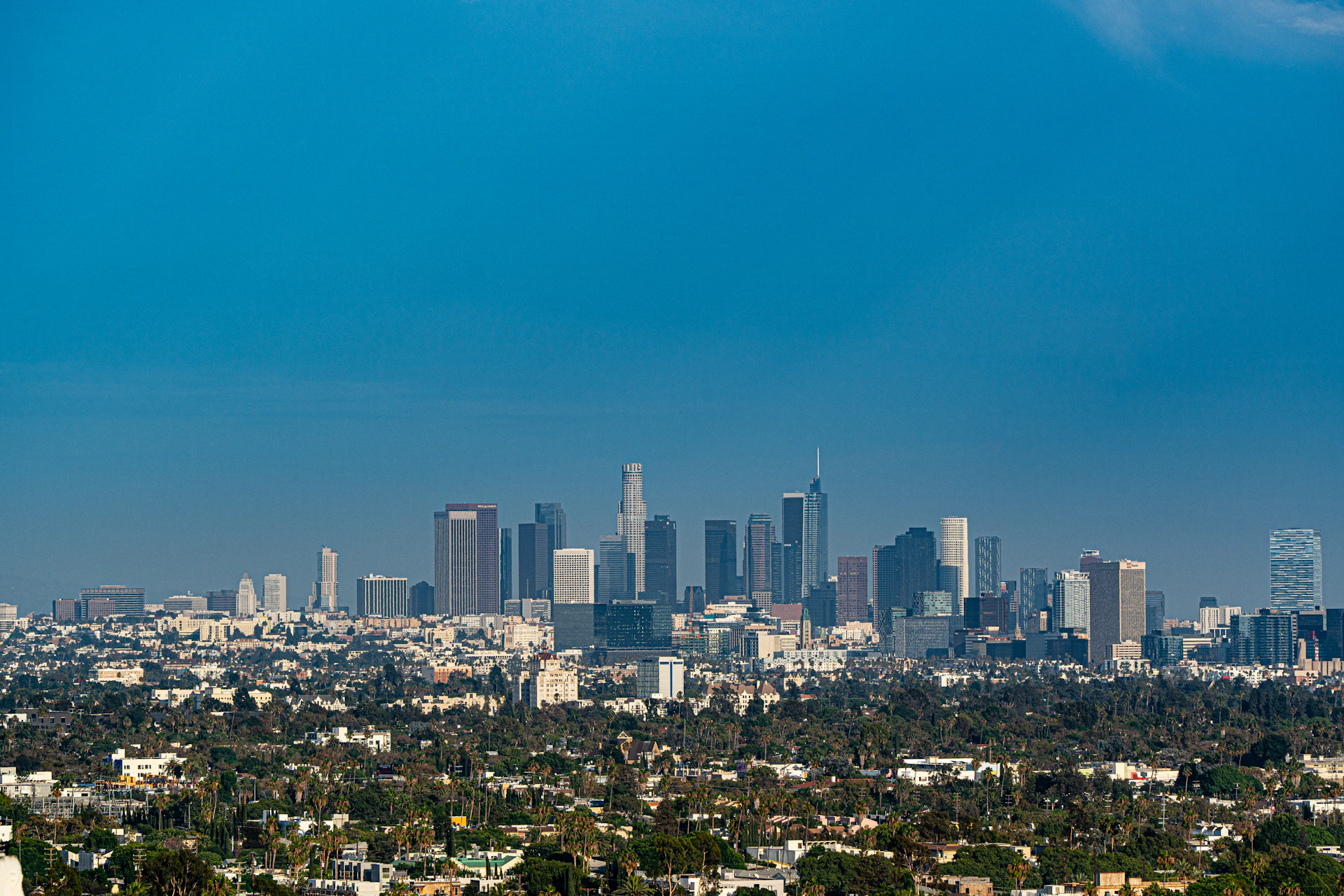 Los Angeles skyline at dusk, the region served by Lionsgate Law Group APC