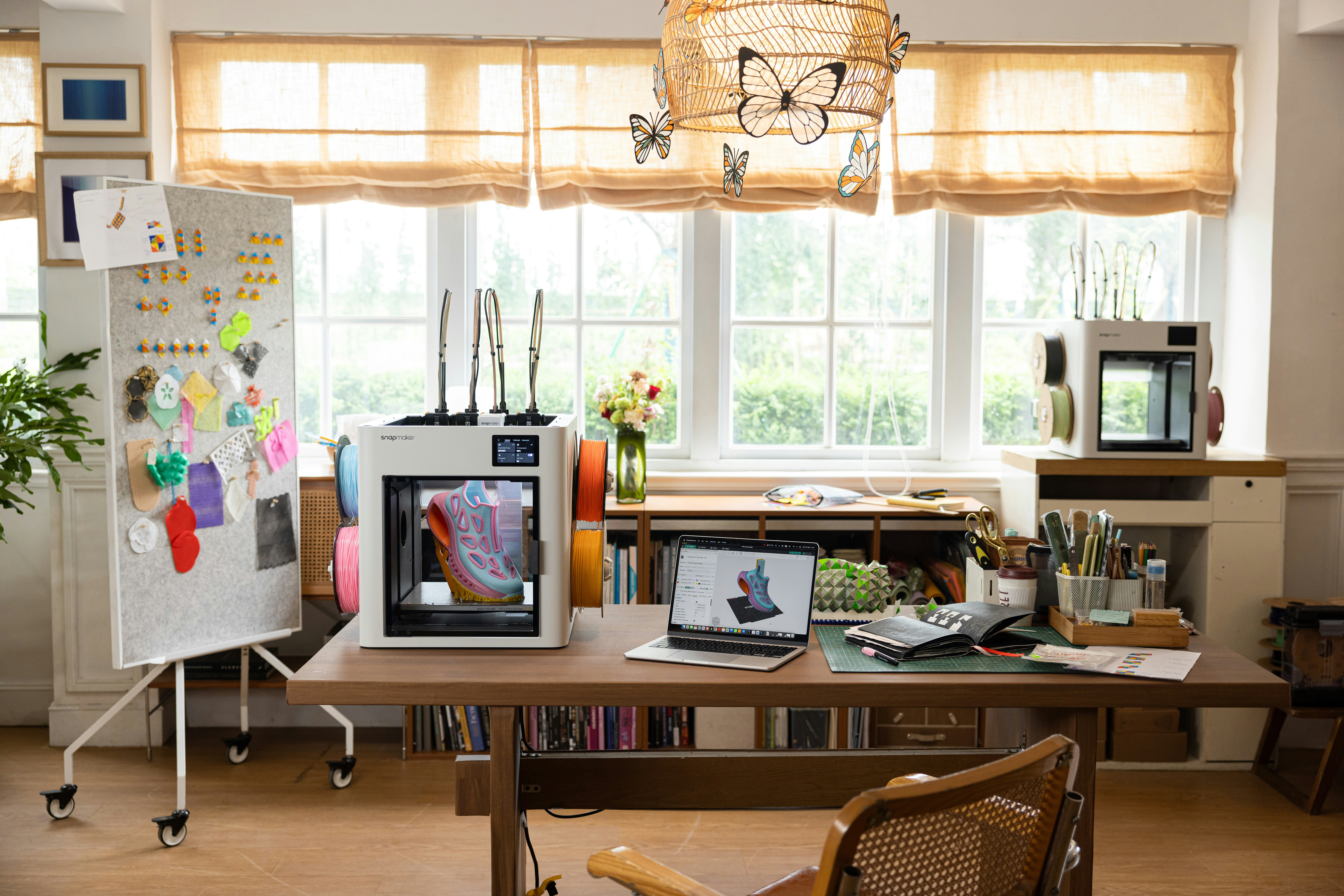 Modern maker studio with 3D printer