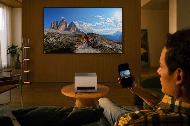 Projector and large screen environment for reviewing long-form YouTube video clarity