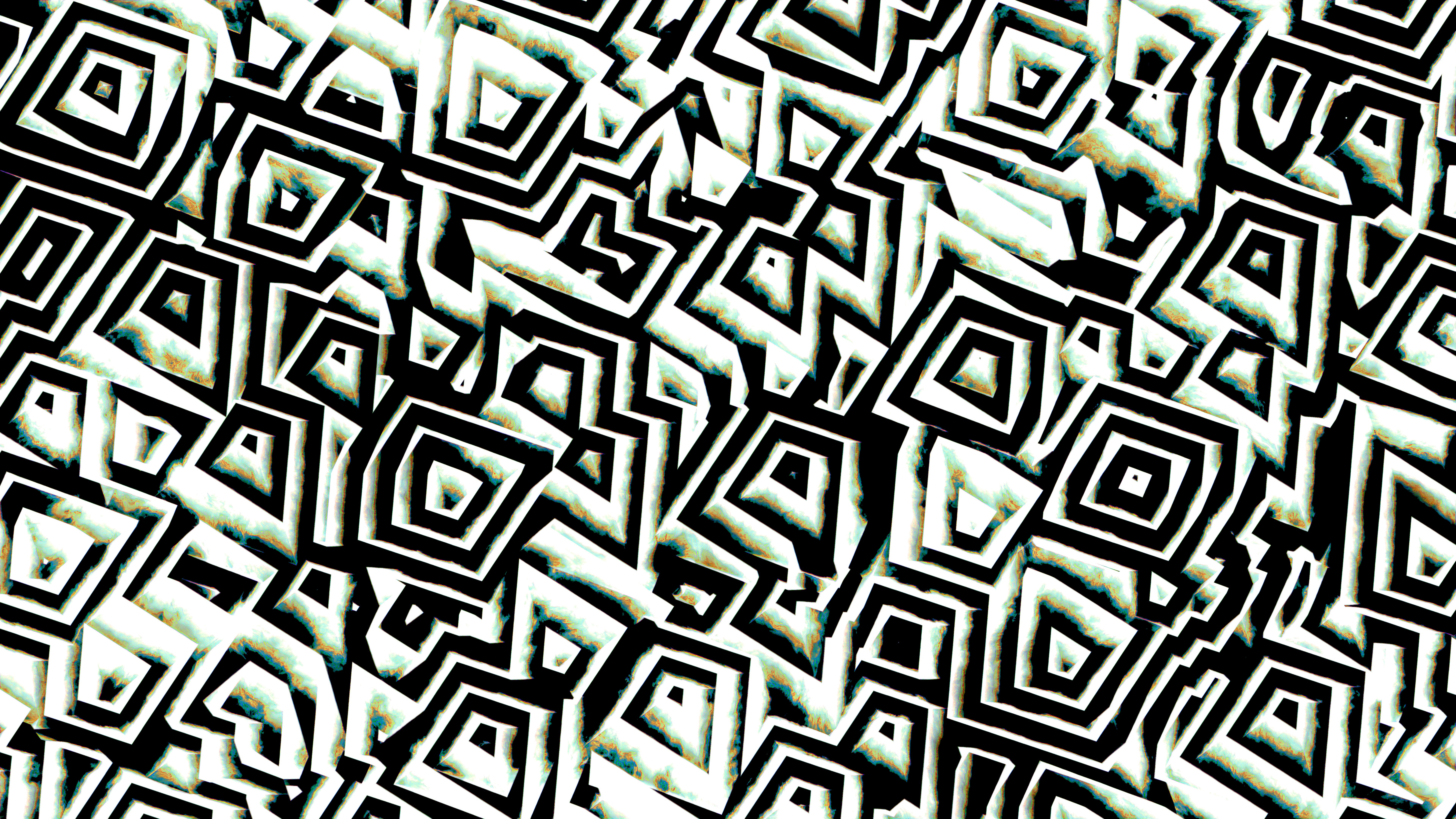 Abstract geometric pattern with black and white squares