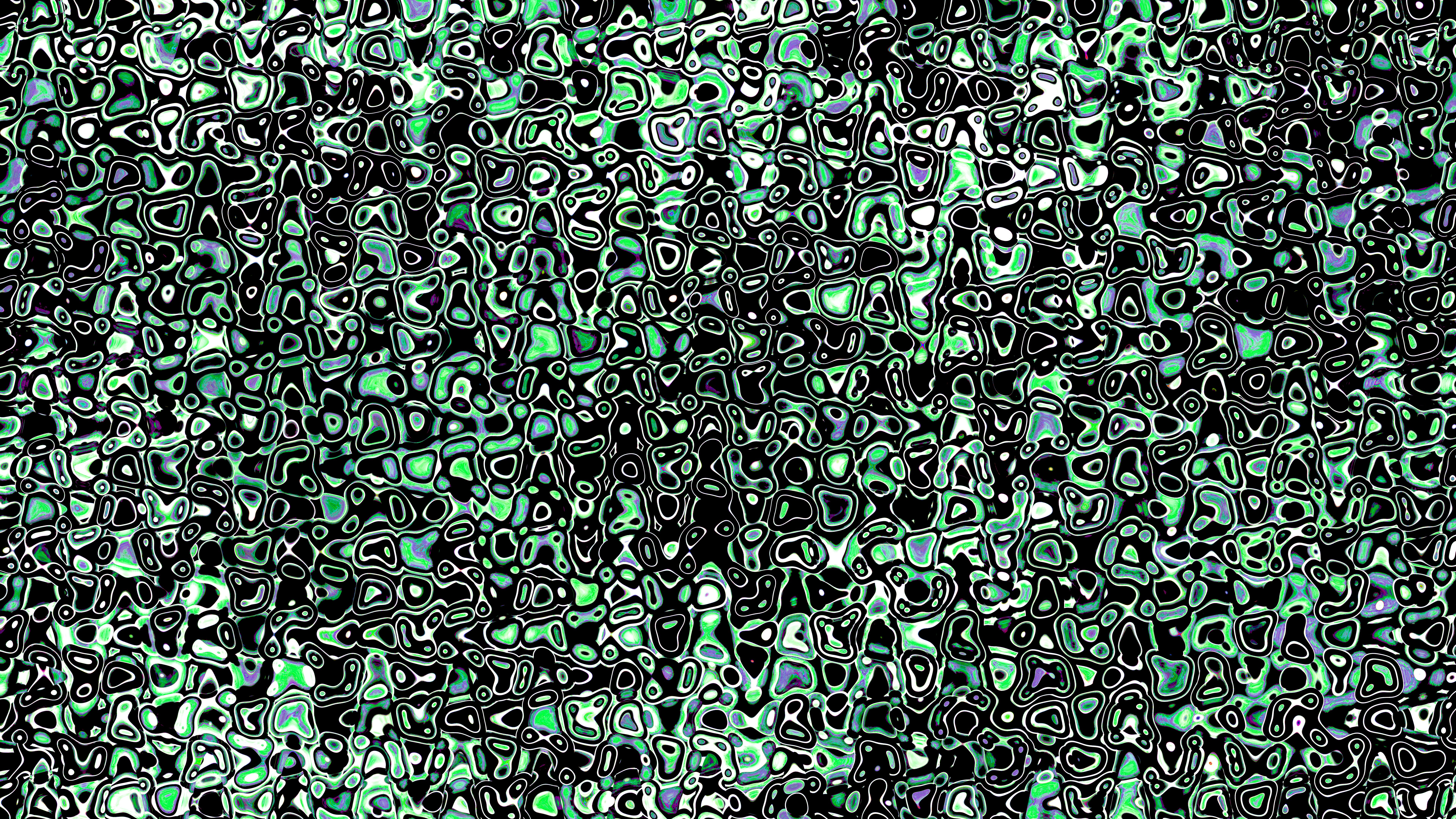 Abstract pattern of green and grey circles