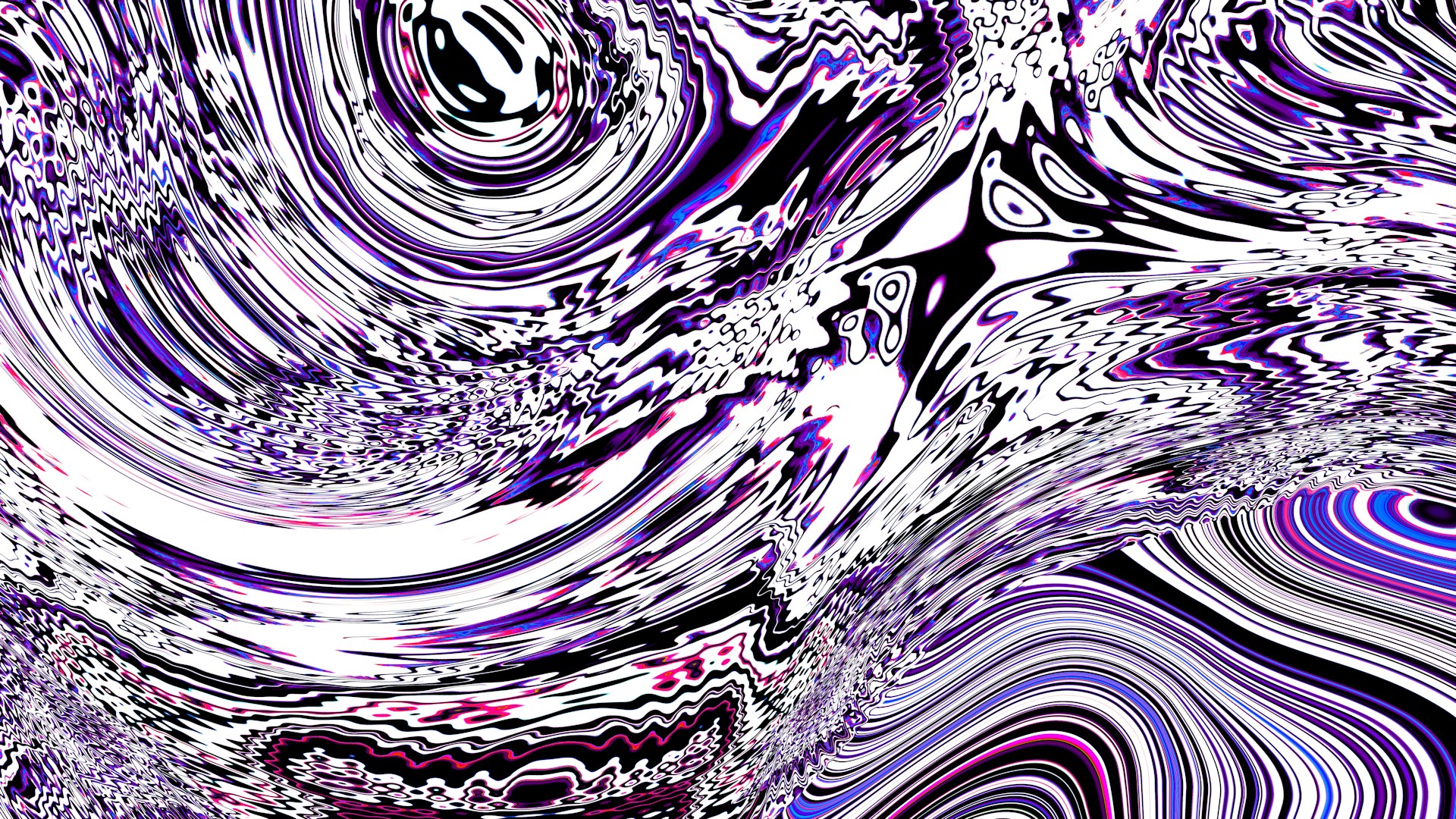 Abstract swirling patterns of purple and white
