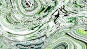 Abstract swirling patterns of green and white