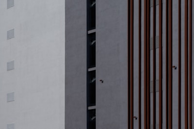 Modern building facade with geometric patterns