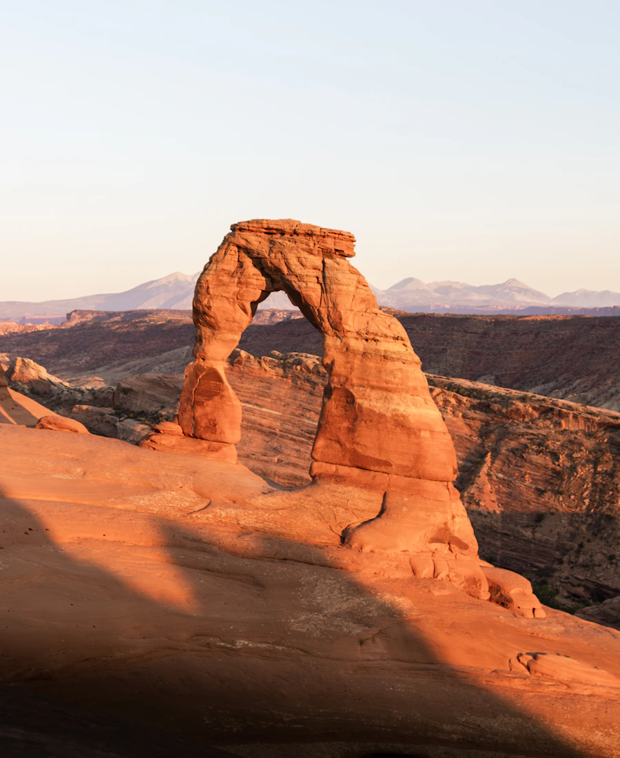 Delicate Arch at sunset near Moab