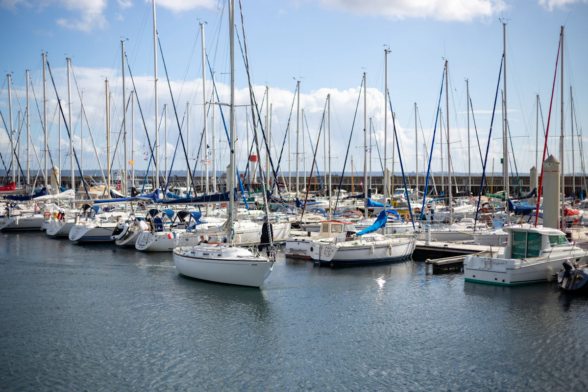 Le port et les voiliers de Brest sous le soleil