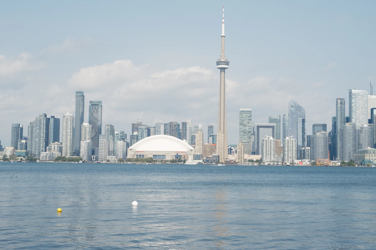 Toronto skyline with the CN Tower across the water