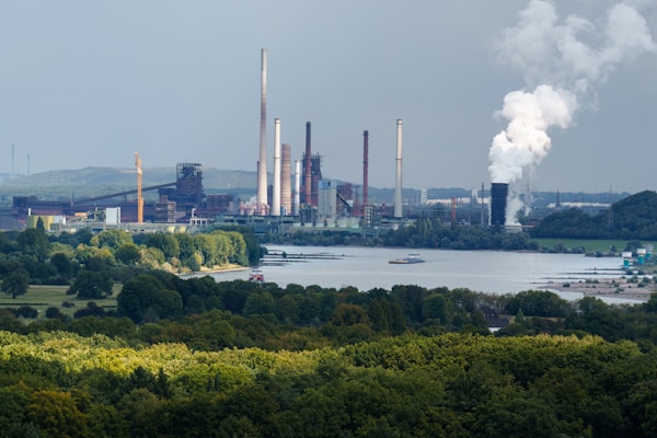 Industrial complex representing US power grid strain from data centres
