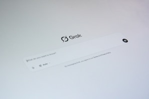 Grok ai interface with a question prompt