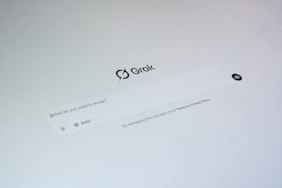 Grok ai interface with a question prompt