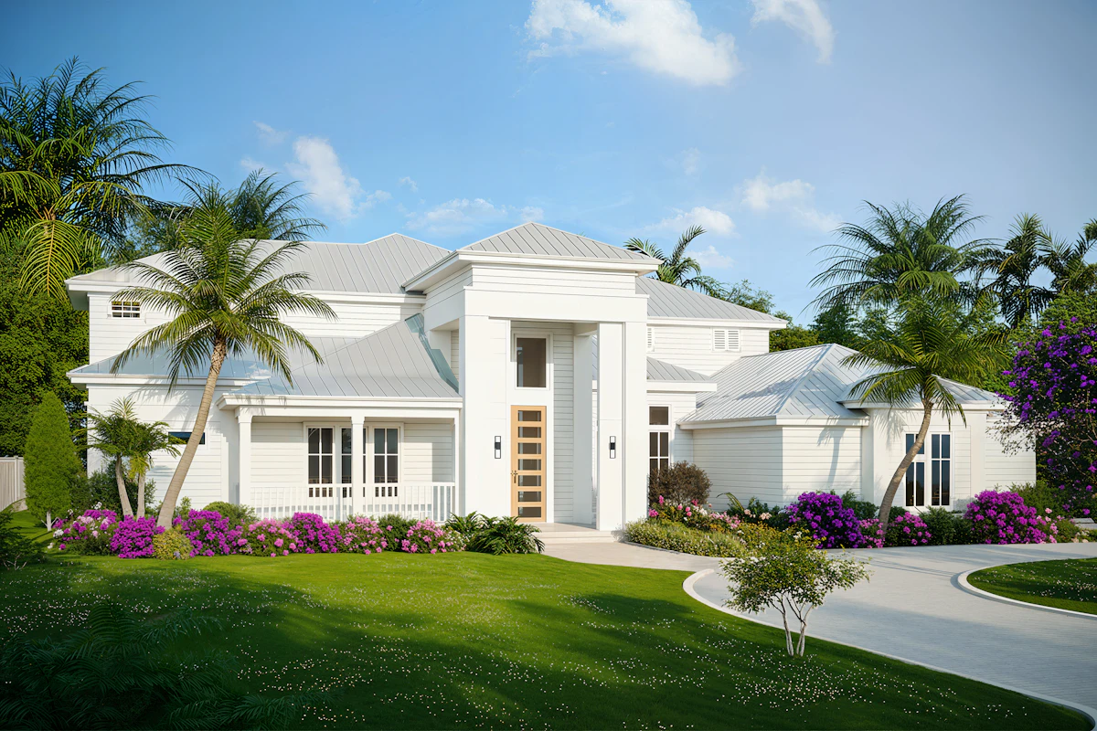 Illustrative modern coastal home
