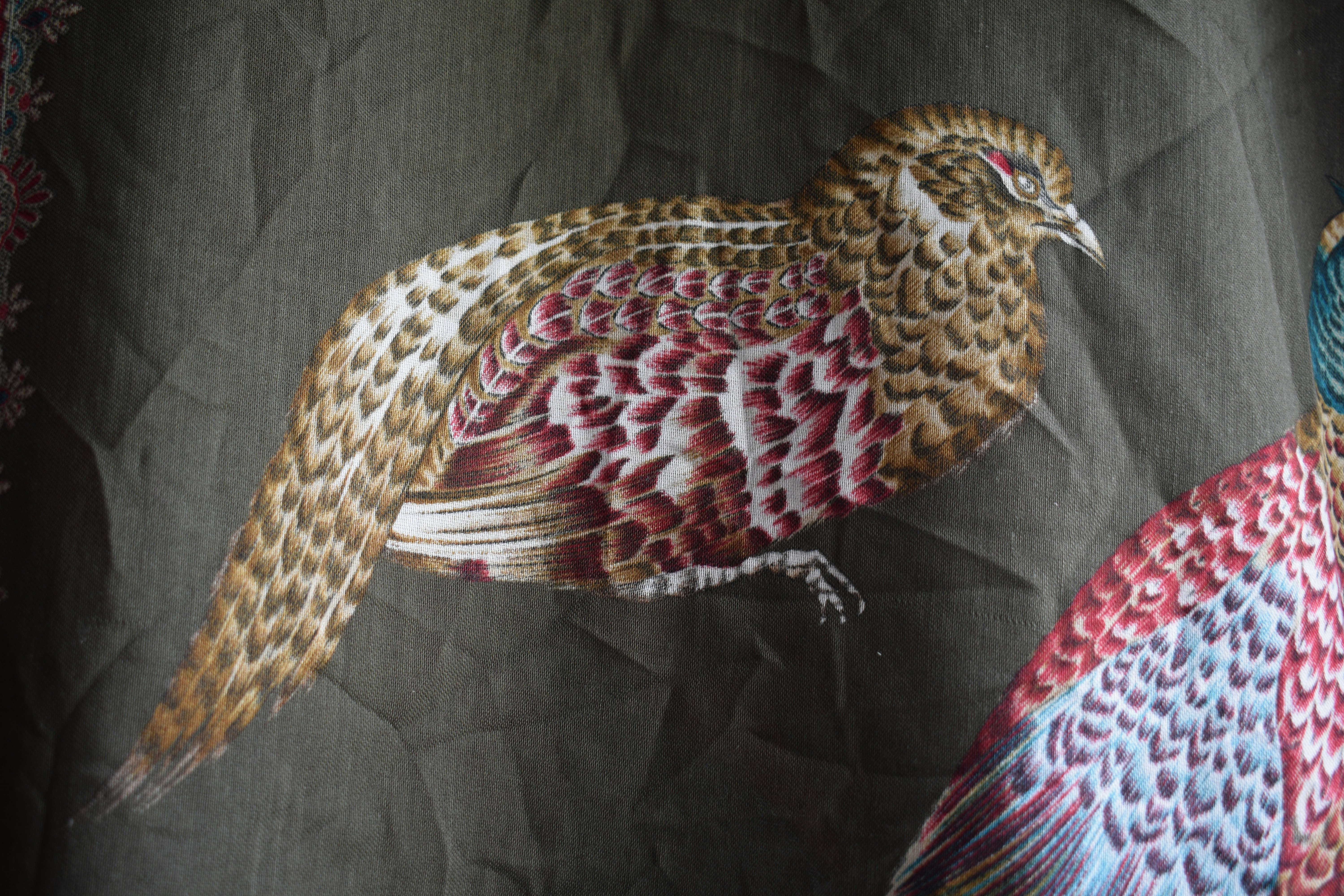 Pheasant embroidery pattern