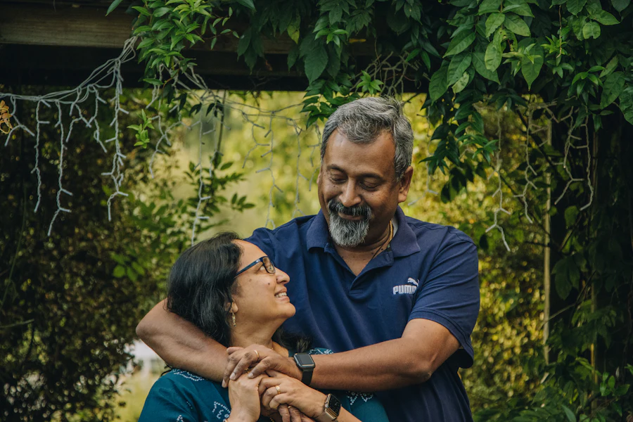 An older couple outdoors