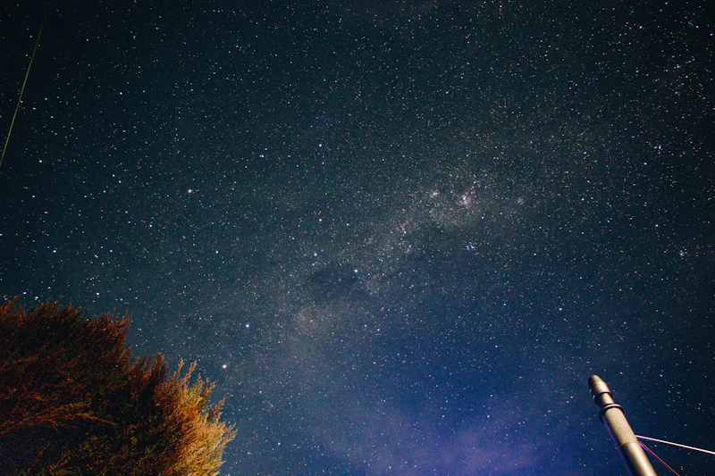 Starry night sky and the Milky Way