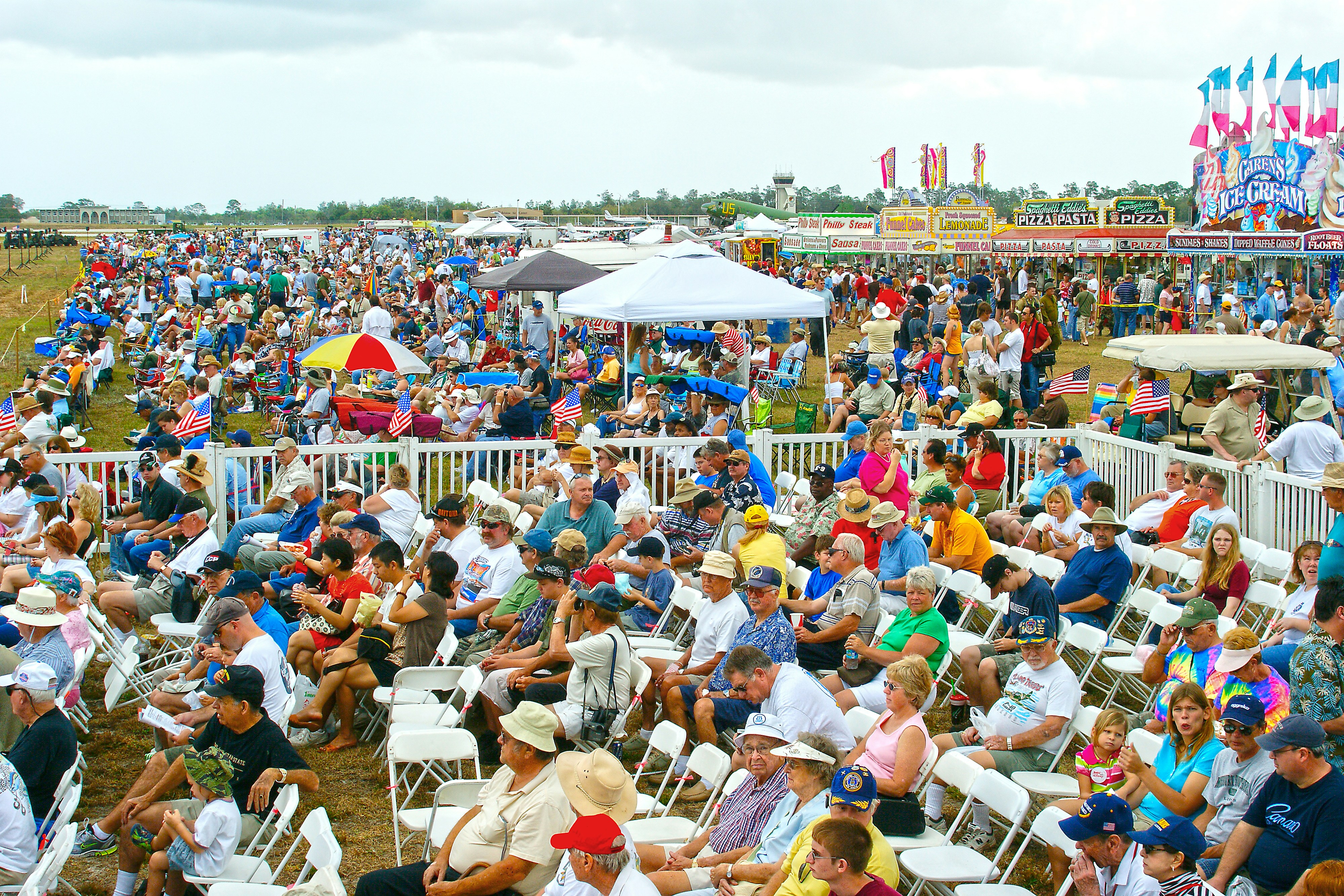 A sizeable crowd assembled to watch the Tico Warbird airshow.