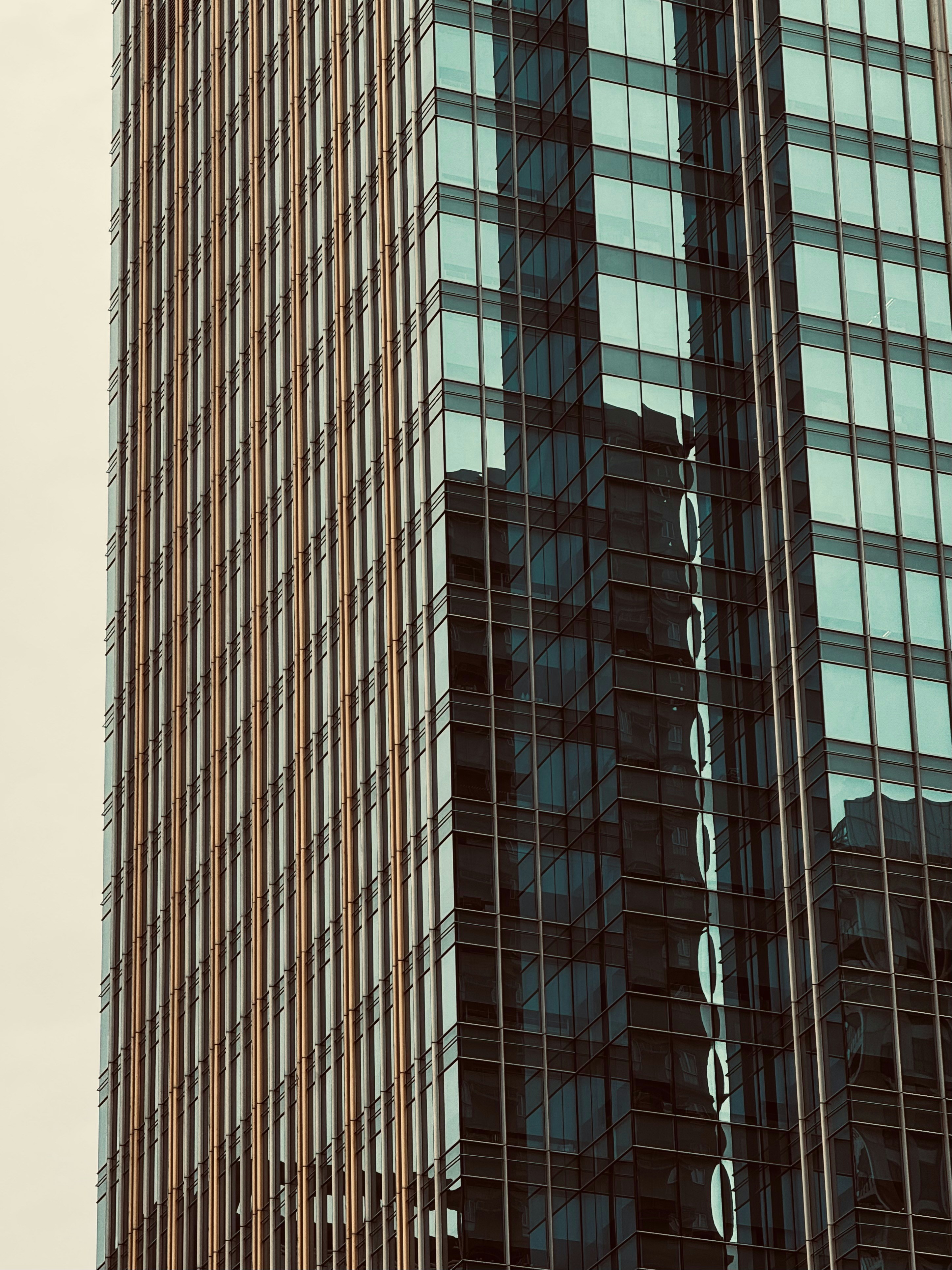 Modern skyscraper with reflective glass facade