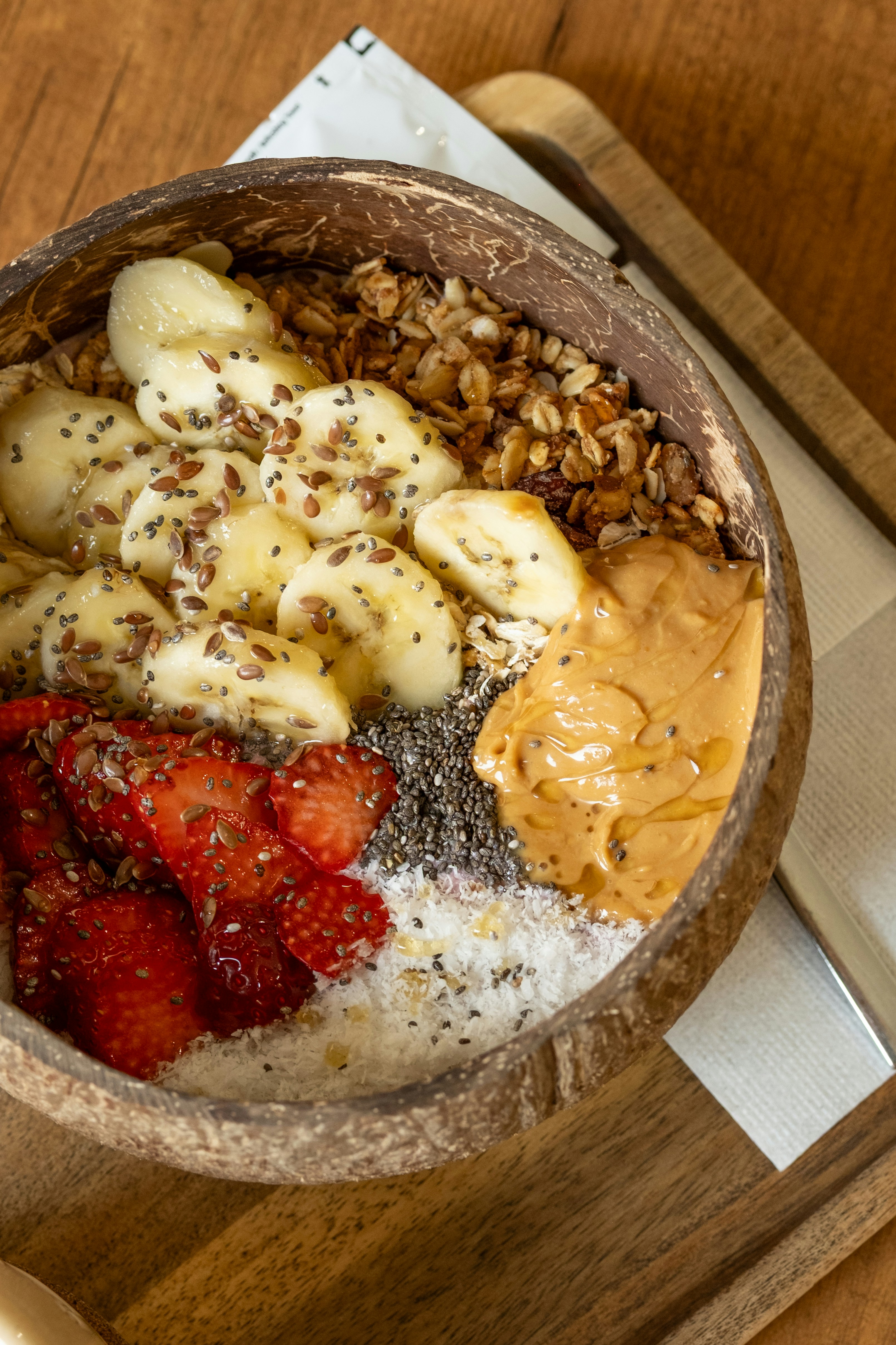 Healthy breakfast bowl with fruit and granola