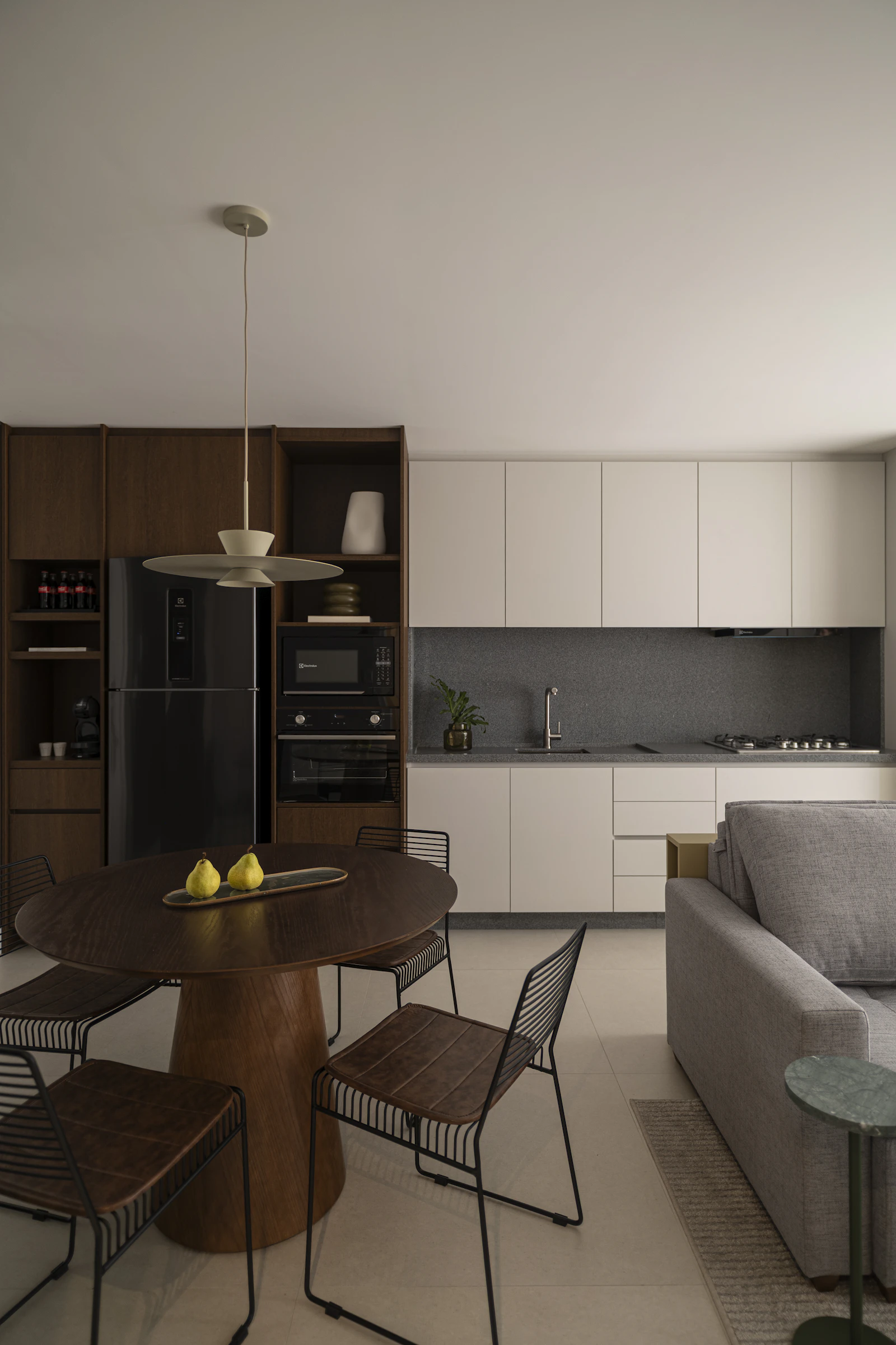 A modern minimalist kitchen interior