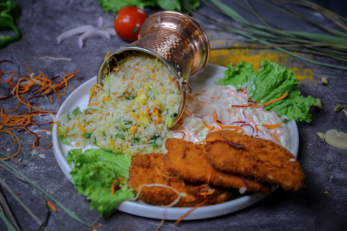 Pollo Milanesa con Ensalada de Verduras