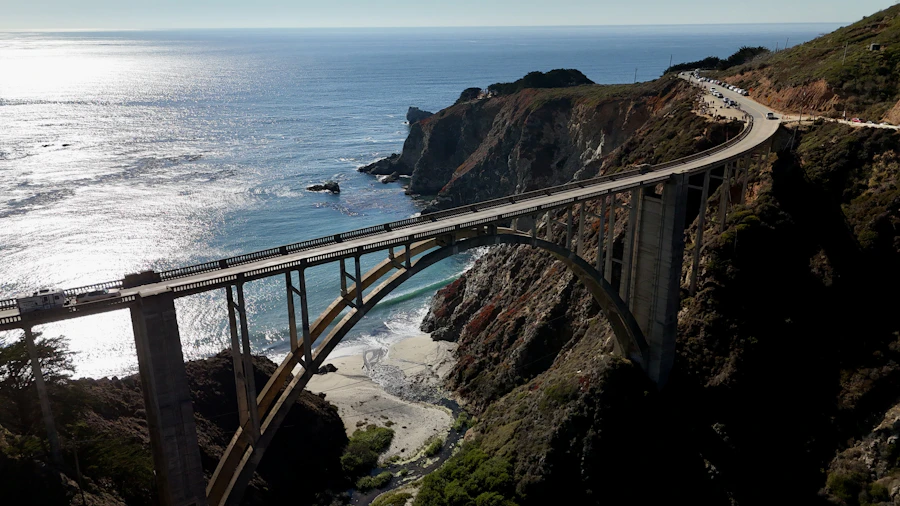 Bixby Creek Bridge spanning the canyon on Highway 1